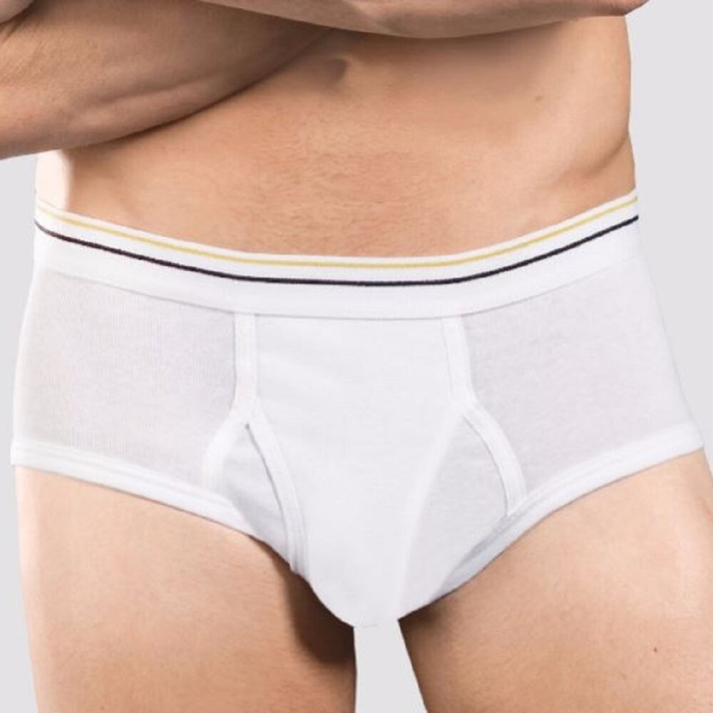 Stafford Men's 6-Pack 100% Cotton Low-Rise White Briefs